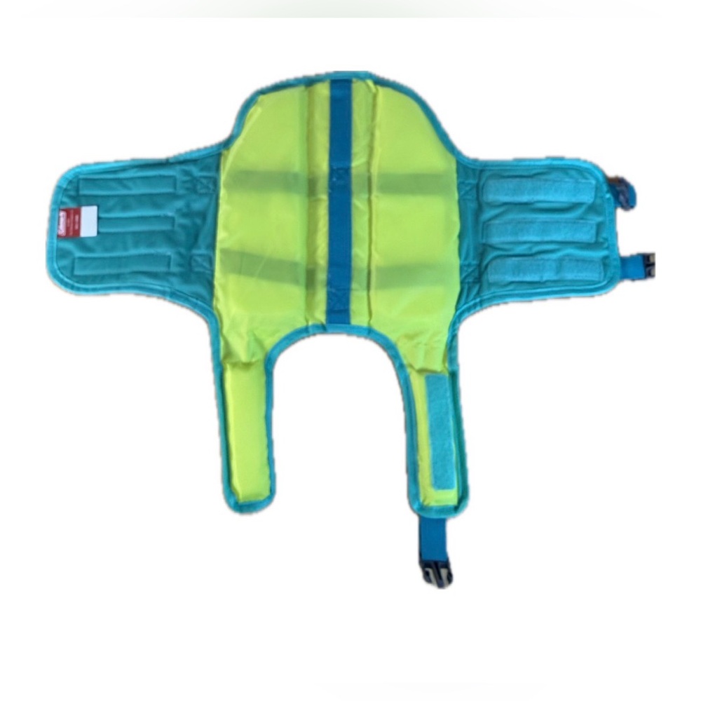 Coleman Dog Life Vest Jacket Float Coat Yellow Green Reflective Safety XS 15 Lbs - Picture 3 of 7